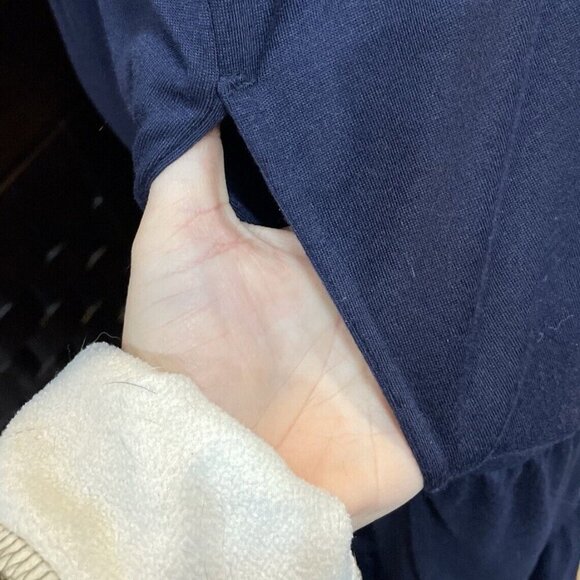 Woman Within Medium 14/16 Maxi Dress Blue Embroidered Floral Boho Cottage Travel - Picture 6 of 10